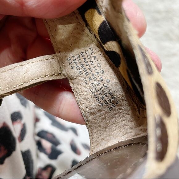 Steve Madden Plato Caged Gladiator Strappy Sandals Leopard Size 6M - Picture 6 of 8